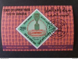 ADEN عدن جنوب الجزيرة العربية SOUTH ARABIA State Of Upper Yafa Catalog Codes: Michel AD-UY BL6 Themes: Football - Arabia Saudita