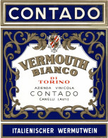 CANELLI, Asti - ETICHETTA D'EPOCA VERMOUTH BIANCO CONTADO - #013 - Alcoli E Liquori