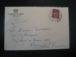 VISEU 1943 To Figueira Da Foz Cancel Gabinete Do Juiz Cover PORTUGAL - Lettres & Documents