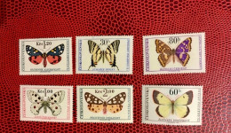 TCHÉCOSLOVAQUIE 1966 6v Neuf YT 1483 / 1488 Mariposa Butterfly Borboleta Schmetterlinge Farfalla CZECHOSLOVAKIA - Butterflies