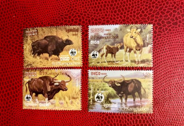 KAMPUCHEA CAMBODGE 1986 4v Neuf MNH ** Mi 823 / 826 Mamíferos Mammals Säugetiere Mammiferi CAMBODGIA - Vaches