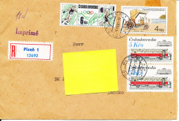 Czechoslovakia Registered Cover Sent To Denmark 16-10-1991 With More Topic Stamps - Cartas & Documentos