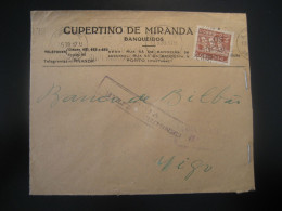 PORTO 1939 To Vigo Pontevedra Censor Censored Spanish Civil War Cancel Banqueiros Cover PORTUGAL - Cartas & Documentos