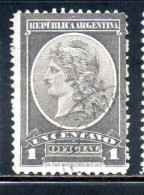 ARGENTINA 1901 OFFICIAL STAMPS LIBERTY HEAD  1c USED USADO OBLITERE' - Service