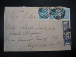 LISBOA 1938 To Figueira Da Foz 5 Stamp Cancel Cover PORTUGAL - Lettres & Documents