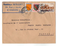 TB 4737 - 1955 - LSC - Lettre De La Photothèque WRIGHT à SAINT - NAZAIRE Pour M. HORLAVILLE à NANTES - 1921-1960: Moderne