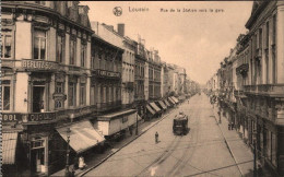 ! Cpa Leuven, Louvain, Rue De La Station Vers La Gare, Straßenbahn, Tram, Berlitz School, Ed. Nels - Leuven