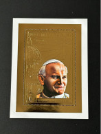 Tchad Chad Tschad 2001 Mi. Bl. 320 A Gold Or Pape Jean-Paul II Papst Johannes Paul Pope John Paul - Papas