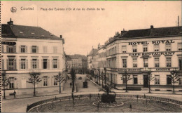 ! Cpa Kortrijk, Coutrai, Place Des Eperons D'or, Hotel Royal, Ed. Nels - Kortrijk