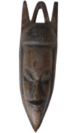 MASQUE TRIBAL A CORNES AFRIQUE NOIRE SORCIER - Afrikanische Kunst