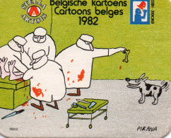 Sb6	Stella Artois	Cartoons Belges 1982	Belgische Kartoens - Bierdeckel