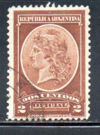 ARGENTINA 1901 OFFICIAL STAMPS LIBERTY HEAD 2c USED USADO OBLITERE' - Oficiales