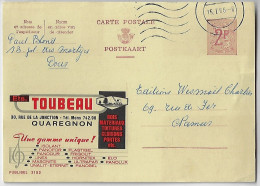 Belgium 1966 Postal Stationery Card Publibel No. 2152 Wood Industry Toubeau From Dour To Namur Tractor Tree Sheet Music - Other (Earth)