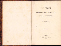 Das Verbum Der Griechischen Sprache Von Georg Curtius, 1876 II Band, Leipzig C845 - Alte Bücher