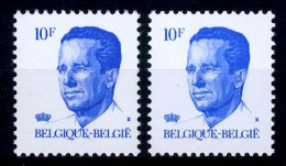 België 2069 + 2069P5b - Koning Boudewijn - GR + GE - Unused Stamps