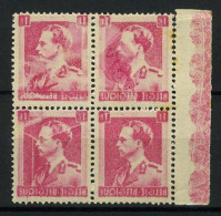 België 528 ** - Koning Leopold III - In Blok Van 4 - Volledig Recto Verso Gedrukt ! - 1931-1960