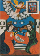 Carte Maximum - Geburt Christi, Sandl, Um 1840 - Hinterglasbild, Privatbesitz - 1981-2000
