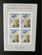 Comores Comoros Komoren 1999 YT 1120 ND Imperf Albert Einstein Satellite Gravity Espace Space Raumfahrt - Afrique