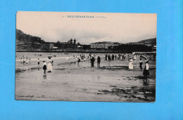 600 SPAIN ESPAÑA SAN SEBASTIAN LA PLAYA  THE BEACH  POSTAL    POSTCARD - Collezioni E Lotti