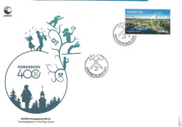 Norway 2024  Special Cover And Special Cancellation Kongsberg 400 år   - On Stamp From Kongsberg - FDC - Brieven En Documenten