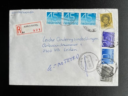 NETHERLANDS 1983 REGISTERED LETTER AARLE RIXTEL TO LEIDEN 25-11-1983 NEDERLAND AANGETEKEND - Cartas & Documentos