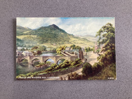 Bridge And Barbers Hill Llangollen Carte Postale Postcard - Denbighshire