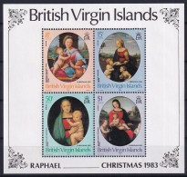 MiNr. (460 - 463) Block 19 Jungferninseln 1983, 7. Nov. Weihnachten: 500. Geburtstag Von Raffael - Postfrisch/**/MNH - Iles Vièrges Britanniques