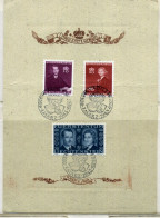Liechtenstein N° 186 à 188 Oblitération 1er Jour (FDC) Sur Document - Unused Stamps
