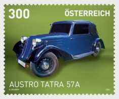 AUSTRIA 2024 TRANSPORT Vehicles. Cars. Oldsmobiles. AUSTRO TATRA 57A - Fine Stamp MNH - Nuovi