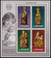 MiNr. (448 - 455) Block 40 Aitutaki 1982, 10. Dez. Weihnachten - Postfrisch/**/MNH - Aitutaki