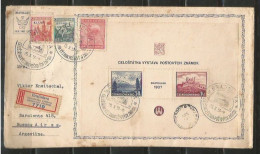 Tchecoslovaquie Cover Sent To Argentina - Omslagen