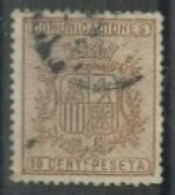 SPAIN,  1874 - COAT OF ARMS STAMP, # 211,USED. - Usados