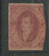 Rivadavia 5c Rojo Ladrillo - Used Stamps