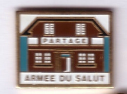 VF37 Pin's Armée Du Salut Fondée Par  William Booth Maison Du Partage Paris 19 Achat Immédiat Immédiat - Militaria