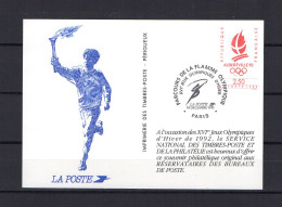 France 1991 Olympic Games Albertville Commemorative Postcard - Winter 1992: Albertville