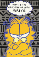 *CPM  Irlandaise - GARFIELD - Jim Davis - What's The Opposite Of Left? WRITE ! - Bandes Dessinées