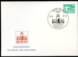 WAPPEN Berlin DDR PP18 C2/001 Privat-Postkarte ROTES RATHAUS Sost.1987  NGK 4,00 € - Enveloppes
