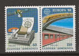 1988 MNH Greece Mi 1685-86-A  Postfris** - Nuevos