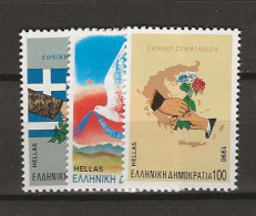 1990 MNH Greece Mi 1744-46 Postfris** - Unused Stamps