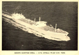 Bateau Cargo Commerce " S.T.S. SIVELLA " Société Maritime SHELL - Cargos