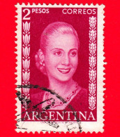 ARGENTINA - Usato - 1952 - Eva Perón (1919-1952) - Senza Iscrizione - 2 - Usados