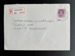 NETHERLANDS 1984 REGISTERED LETTER ABBENBROEK TO LEIDERDORP NEDERLAND AANGETEKEND - Storia Postale