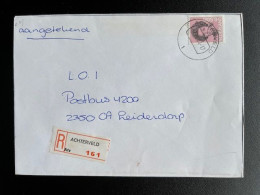 NETHERLANDS 1984 REGISTERED LETTER ACHTERVELD TO LEIDERDORP 02-08-1984 NEDERLAND AANGETEKEND - Lettres & Documents