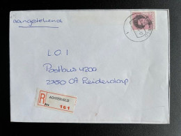 NETHERLANDS 1984 REGISTERED LETTER ACHTERVELD TO LEIDERDORP 02-08-1984 NEDERLAND AANGETEKEND - Storia Postale