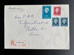 NETHERLANDS 1977 REGISTERED LETTER ACHTHUIZEN TO LISSE 21-12-1977 NEDERLAND AANGETEKEND - Storia Postale