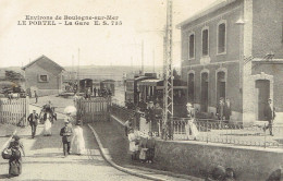 62 Environs De Boulogne Sur Mer  Le Portel  La Gare Du Chemin De Fer Et Tramways  - Le Portel