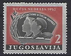 Jugoslavia 1957  Zwangszuschlagsmarken (*) MM  Mi.19 - Wohlfahrtsmarken