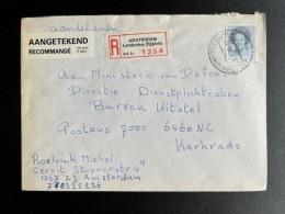 NETHERLANDS 1990 REGISTERED LETTER AMSTERDAM LAMBERTUS ZIJLPLEIN TO KERKRADE 30-04-1990 NEDERLAND AANGETEKEND - Cartas & Documentos