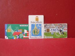 LOT DE TROIS TELECARTES " FRANCE 98 ". - 1998