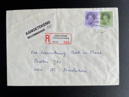 NETHERLANDS 1993 REGISTERED LETTER AMSTERDAM LINNAEUSPARKWEG TO AMSTERDAM 04-07-1993 NEDERLAND AANGETEKEND - Covers & Documents